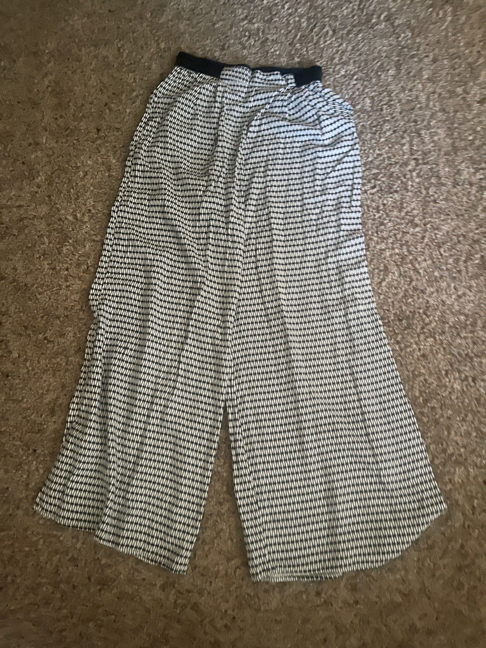 Xhilaration Black and White Wide Leg Jumpsuit Pants - Picture 2 of 4